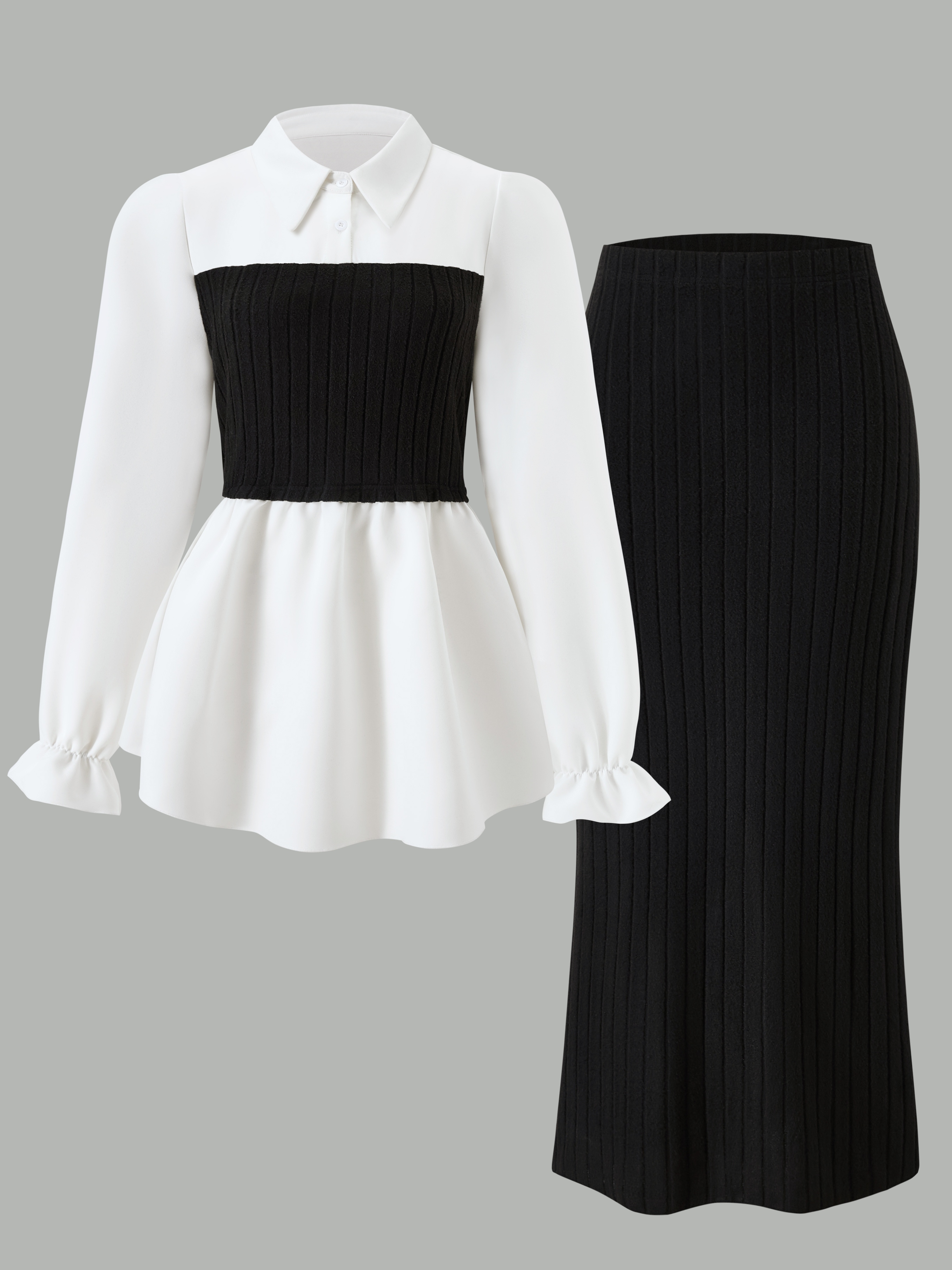Winter Clothing Europe - A two-piece set of plus-size fashionable