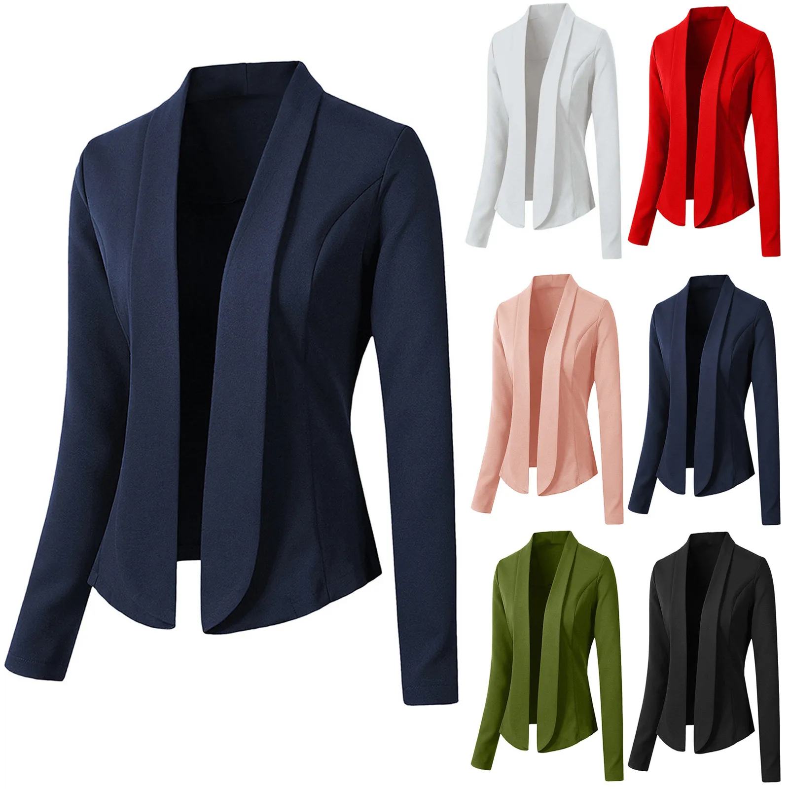 Quality Winter Clothing Brand - Blazers Women Fashion Solid Tops Long