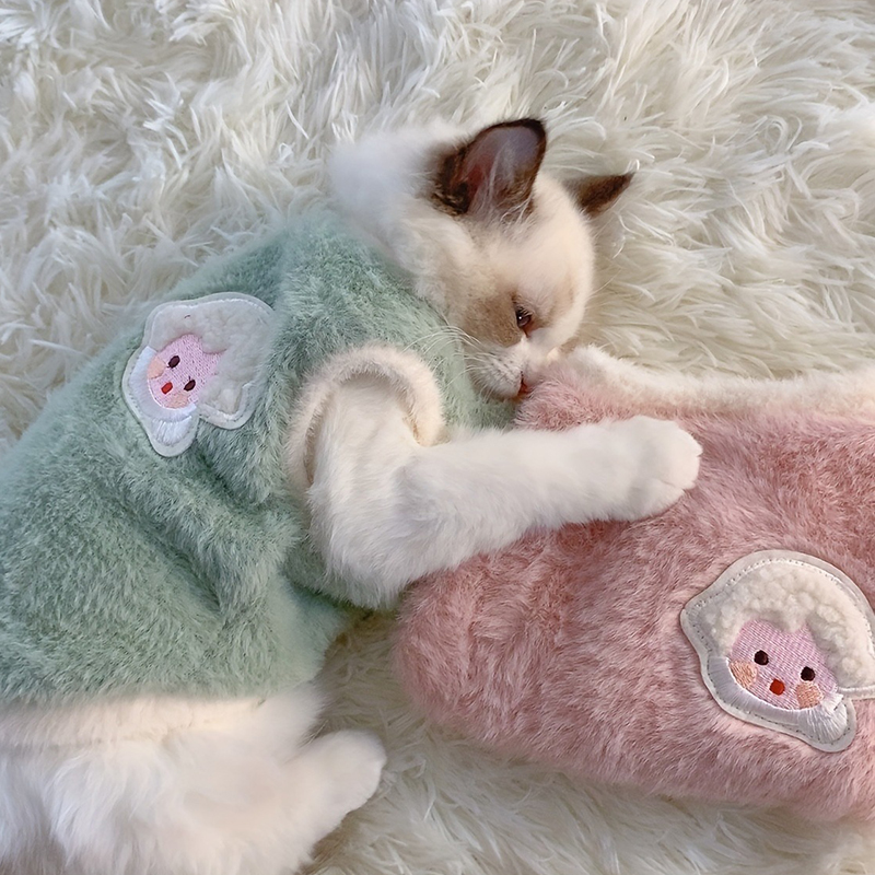 Winter Clothing Accessories - Cats Accessories Pets Warm Kittens Clothes