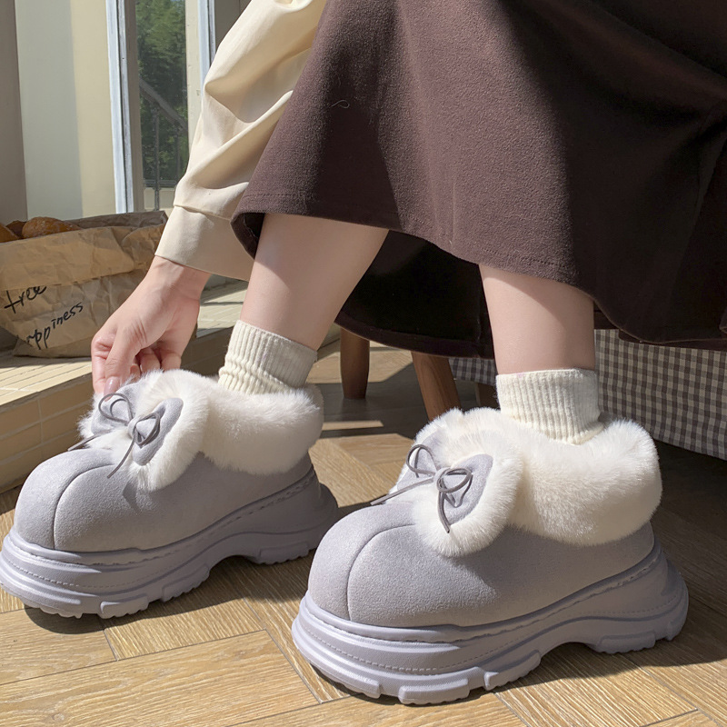 Warm Faux Fur Fluffy Slippers  - Winter Clothing Korea reseña y precio