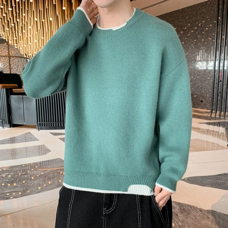 Man Clothes Pullovers Round Co - Winter Clothing Colors reseña y precio
