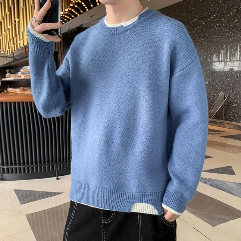 Man Clothes Pullovers Round Co - Winter Clothing Colors reseña y precio