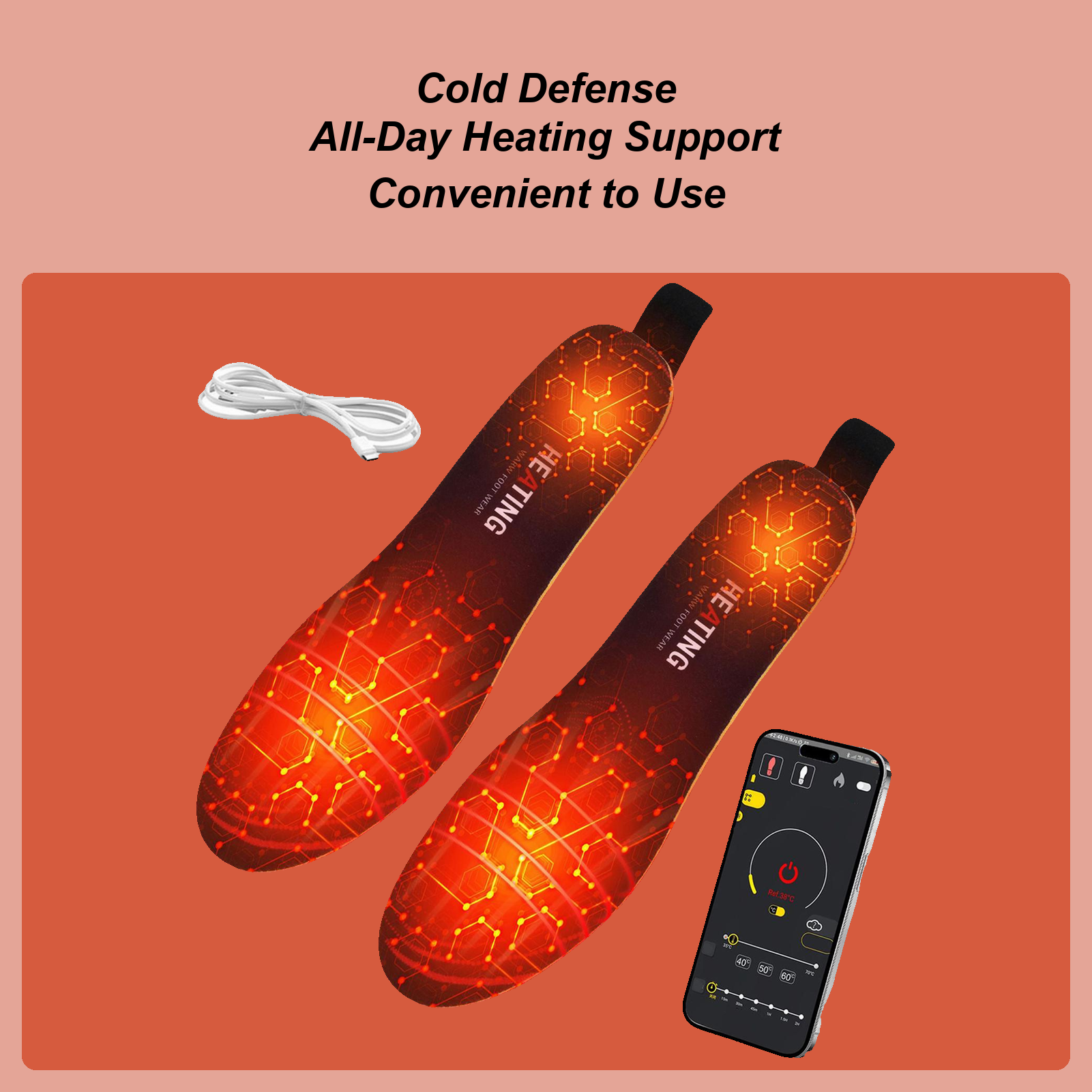 4300mAh Heated Insoles App Con - Heated Insole Rechargeable reseña y precio