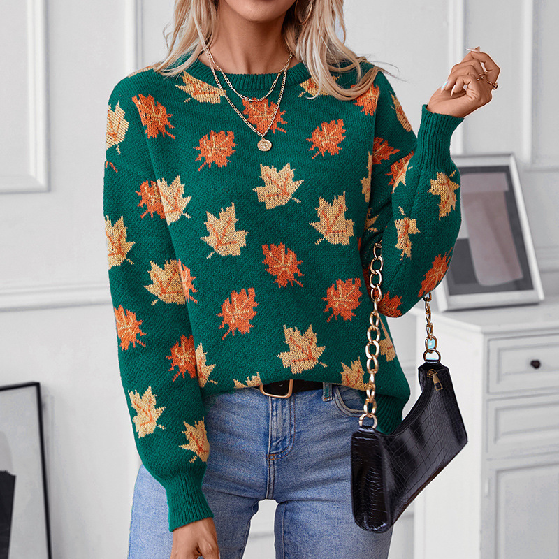 Autumn Winter Sweater Maple Le - Winter Clothing Europe reseña y precio