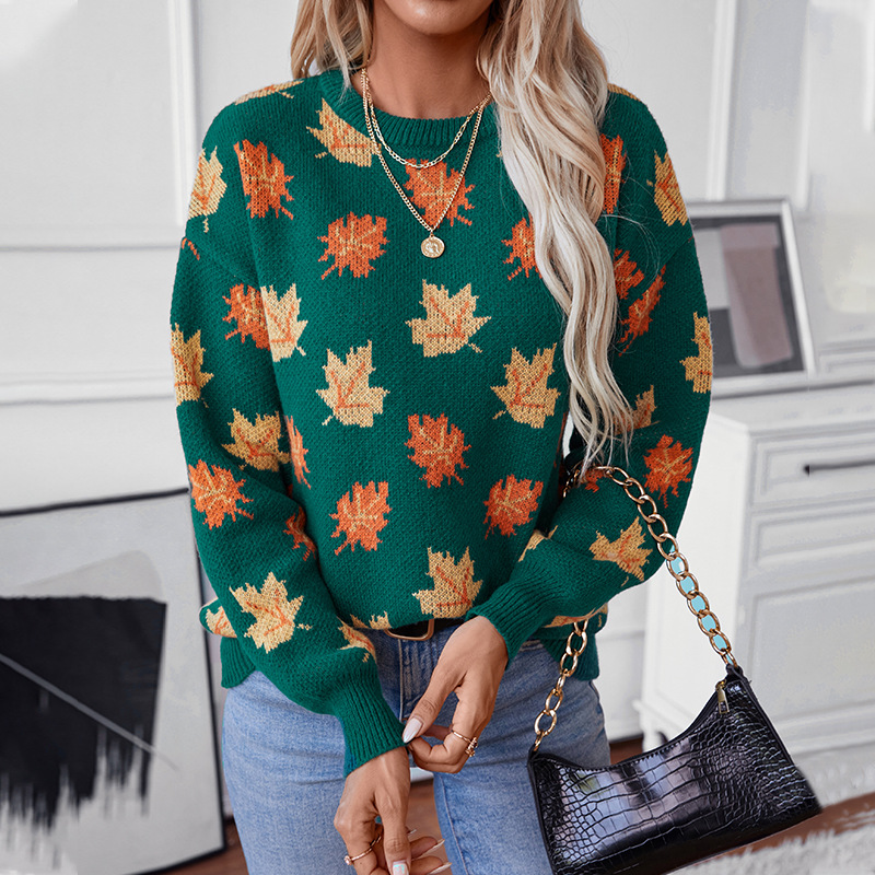 Autumn Winter Sweater Maple Le - Winter Clothing Europe reseña y precio