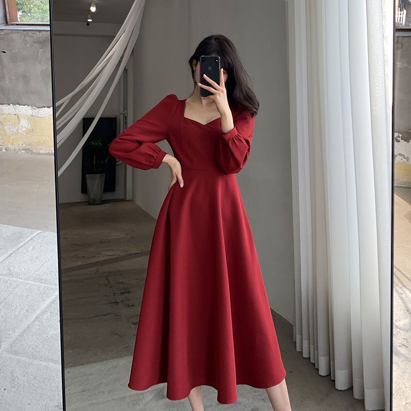 Temperament Black Midi Dress S - Winter Clothing Colors reseña y precio