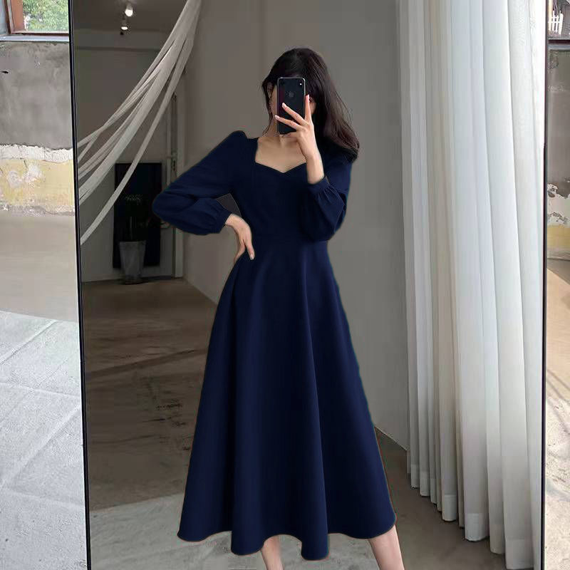 Temperament Black Midi Dress S - Winter Clothing Colors reseña y precio