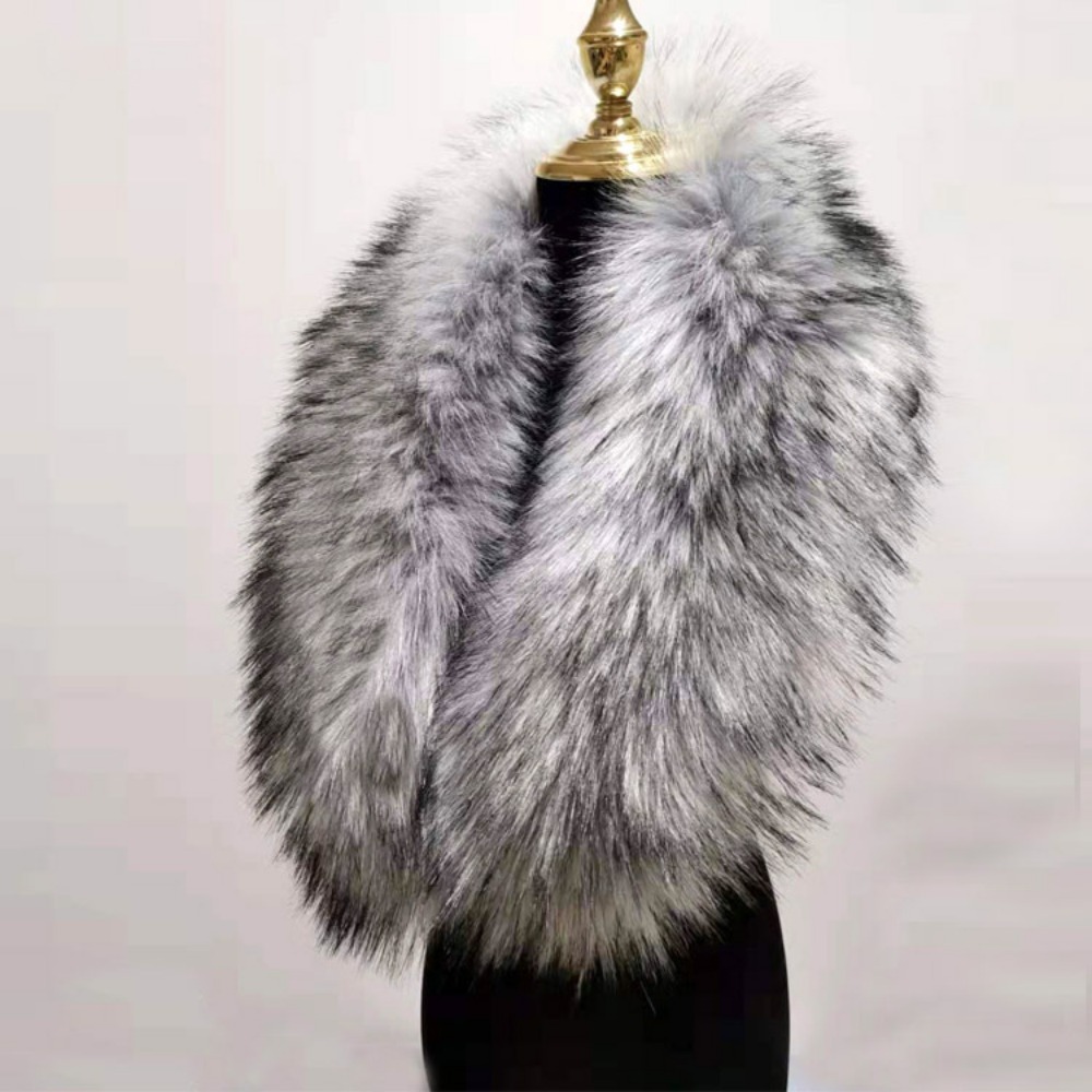 New 80cm Large Faux Fur Collar - Winter Clothing Outdoor reseña y precio