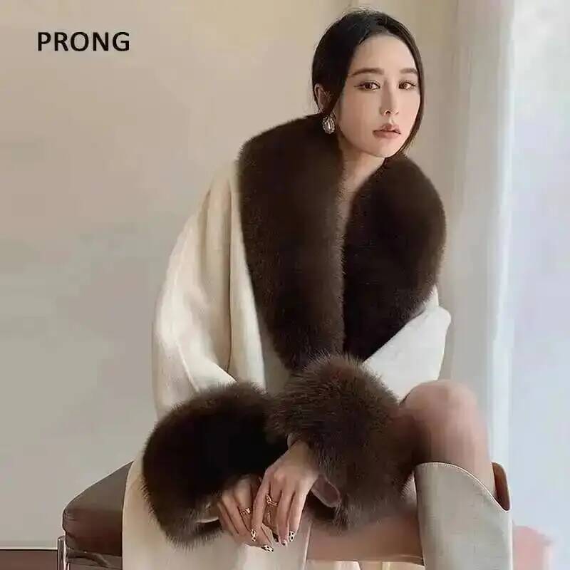 100% Real Fox Fur Collar Winte - Winter Clothing Outdoor reseña y precio