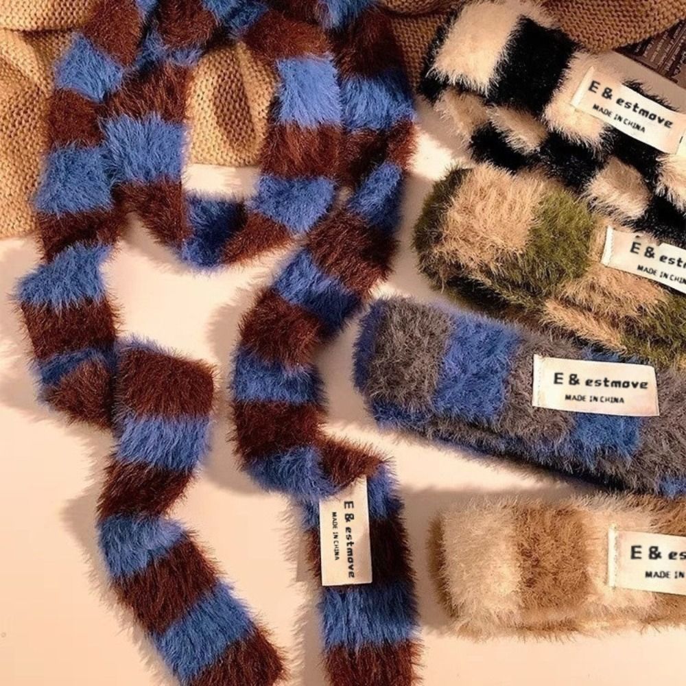 Knitted Y2K Girl Stripe Scarf  - Winter Clothing Accessories reseña y precio