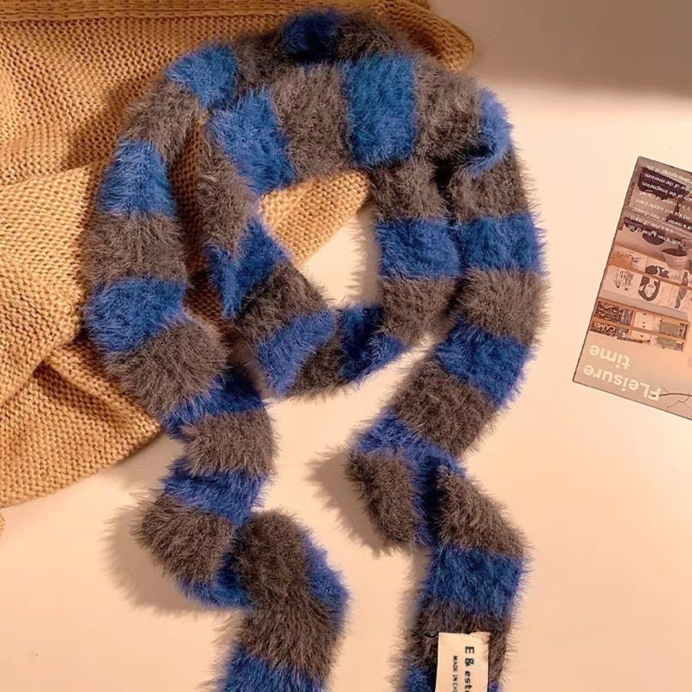 Knitted Y2K Girl Stripe Scarf  - Winter Clothing Accessories reseña y precio