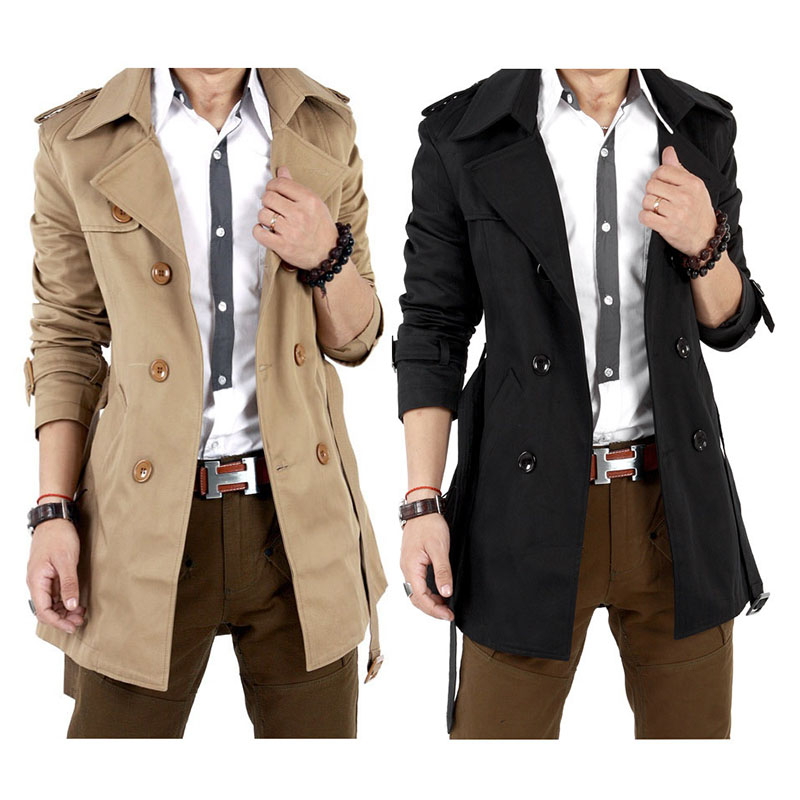 Autumn Spring Trench Coat Men  - Winter Clothing Europe reseña y precio