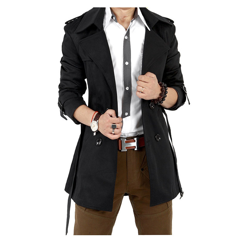 Autumn Spring Trench Coat Men  - Winter Clothing Europe reseña y precio