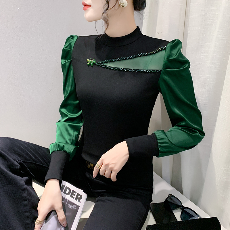 Elegant Slim Beading Shirt Wom - Winter Clothing Colors reseña y precio