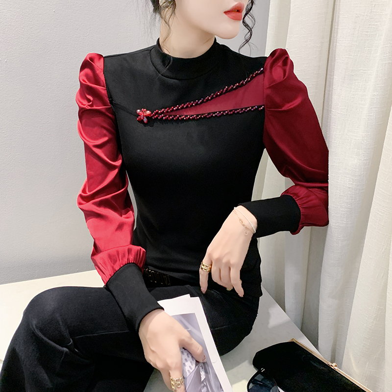 Elegant Slim Beading Shirt Wom - Winter Clothing Colors reseña y precio