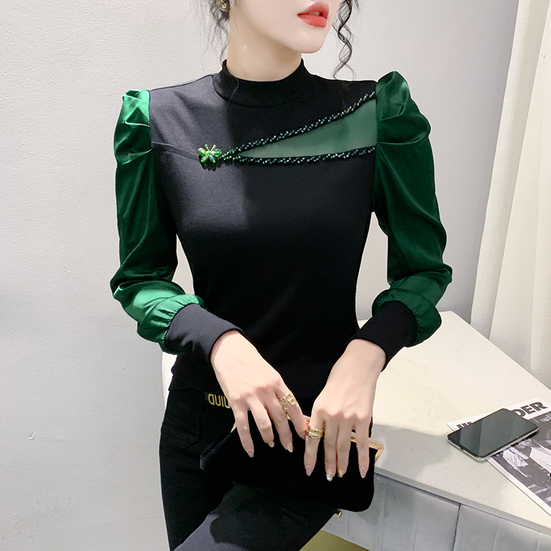 Elegant Slim Beading Shirt Wom - Winter Clothing Colors reseña y precio