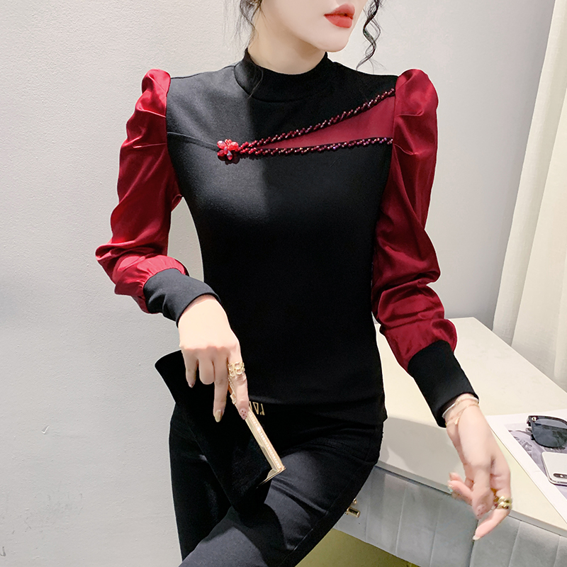 Elegant Slim Beading Shirt Wom - Winter Clothing Colors reseña y precio