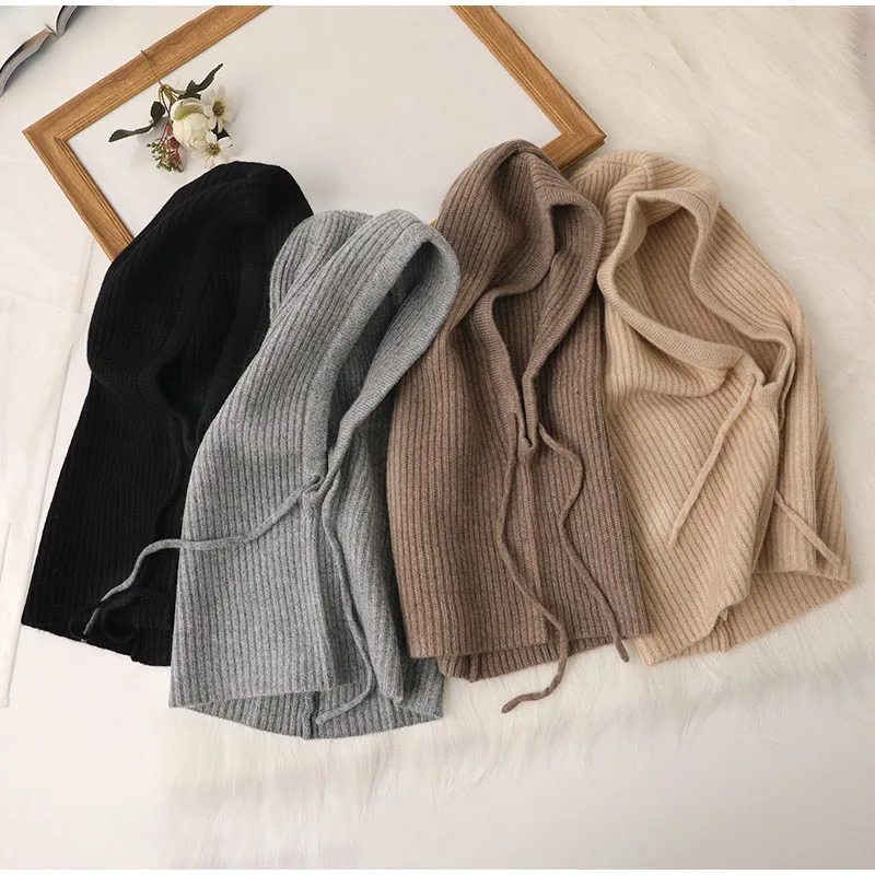 Knitted Hooded Winter Balaclav - Winter Clothing Korea reseña y precio