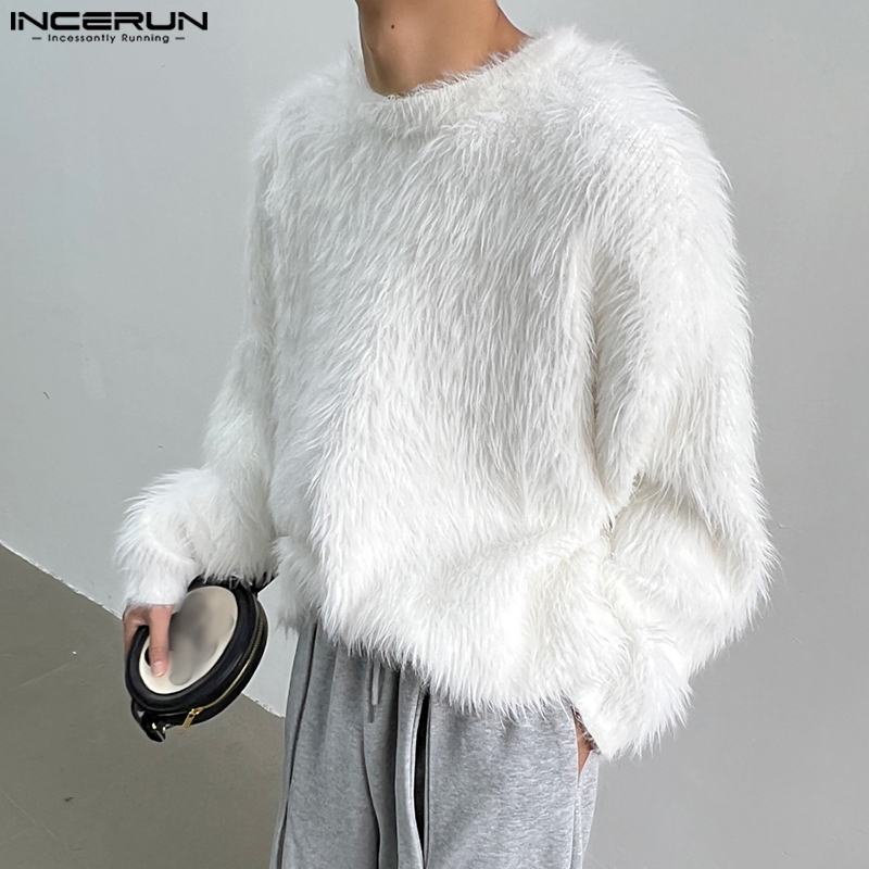 2023 Men Pullovers Solid Color - Winter Clothing Colors reseña y precio