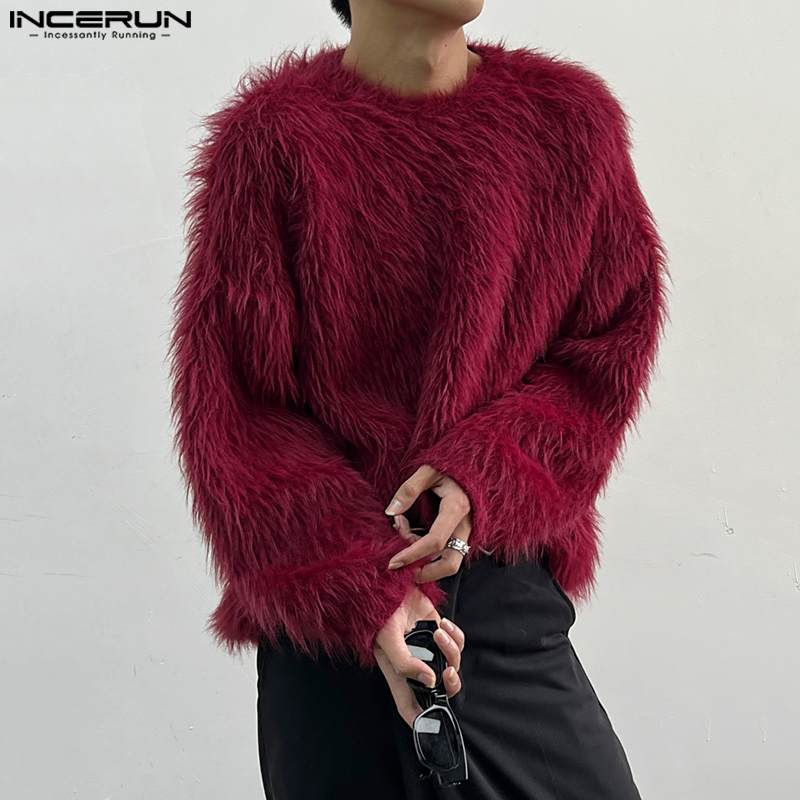 2023 Men Pullovers Solid Color - Winter Clothing Colors reseña y precio