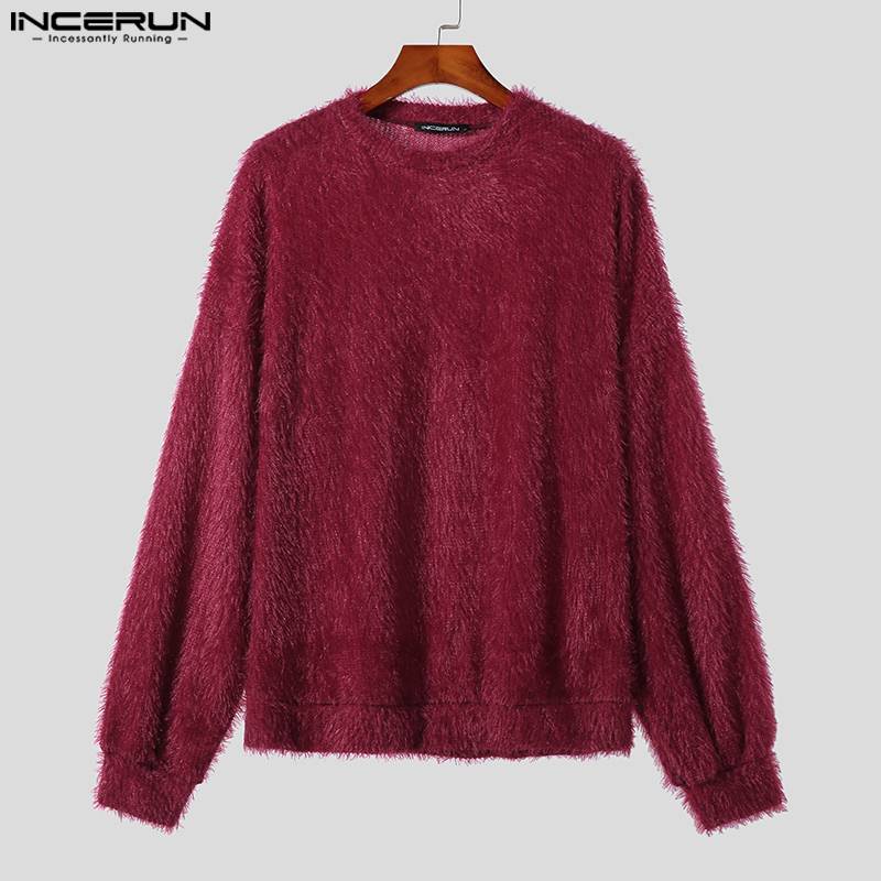 2023 Men Pullovers Solid Color - Winter Clothing Colors reseña y precio