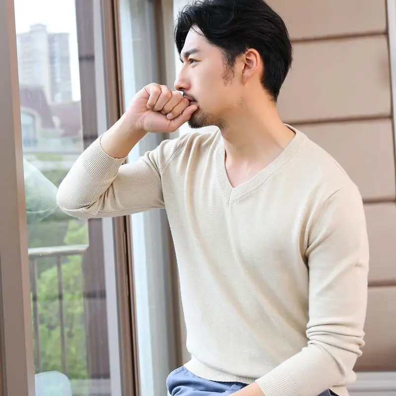 Man Clothes Pullovers Solid Co - Winter Clothing Colors reseña y precio